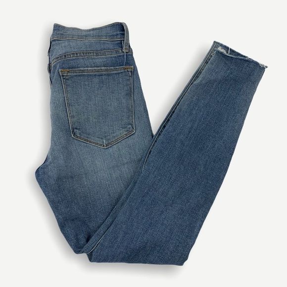 FRAME Le High Distressed Crop Skinny Jeans - Picture 2 of 8